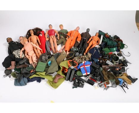 Collection of Action Man, GI Joe and other dolls and accessories (qty)