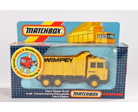Matchbox Super Kings, K-139 Iveco Tipper Truck, Wimpey on the side, boxed as new