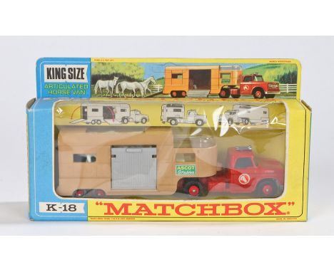 Matchbox King Size, K-18 Articulated Horse Van, boxed 