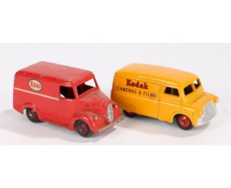 Dinky delivery models, to include a Kodak Camera &amp; Films Bedford and an Esso Trojan, (2)