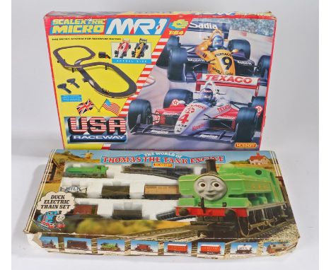 Hornby The World of Thomas the Tank Engine, boxed, together with Scalextric Micro MR1 boxed set, (2)
