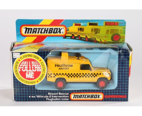 Matchbox Super kings K-144, Airport Rescue Heathrow Airport, boxed  