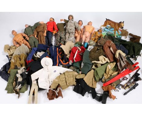 Collection of Action Man, GI Joe and other dolls and accessories (qty)