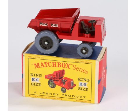 Matchbox Lesney K-2 Kind Size Muir-Hill Dumper, boxed