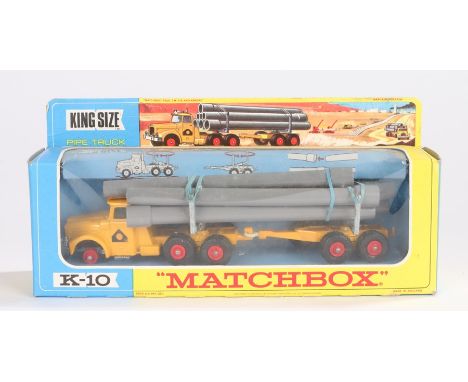 Matchbox King Size, K-10 Pipe Truck, boxed as new