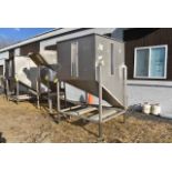 Axiom Fabricating Stainless Steel Gravity Feed Hopper, Stainless Steel Frame, 54" x 54" x 84" Top to