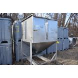 Axiom Fabricating Stainless Steel Gravity Feed Hopper, Stainless Steel Frame, 54" x 54" x 84" Top to