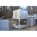 Axiom Fabricating Stainless Steel Gravity Feed Hopper, Stainless Steel Frame, 54" x 54" x 84" Top to
