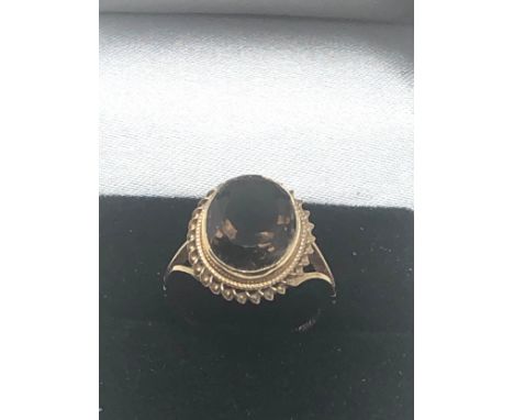 9ct Gold Smokey  Ring (3g)