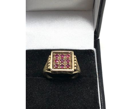 9ct Gold Ruby  Ring (3.8g)