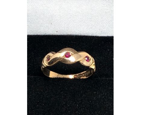 Antique 15ct Gold Ruby Ring  (2.1g)