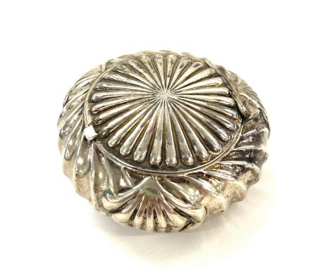 Hallmarked silver ornate snuff box