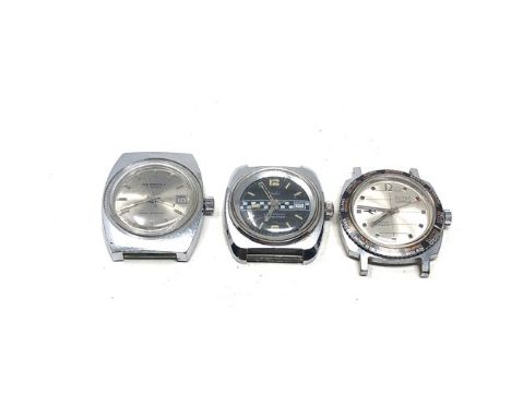3 vintage gents wristwatches inc ingersoll .timex &amp; rovac