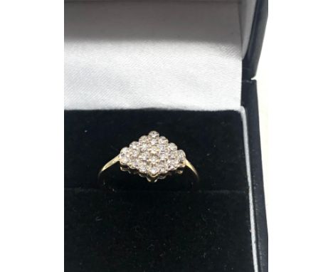 9ct gold  diamond ring weight 2g 0.10 ct diamonds