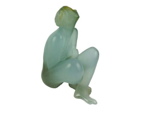 Louis Laubignat for Daum, a large limited edition heavy Daum pâte de verre cristal sculpture titled La Brise, signed to the l
