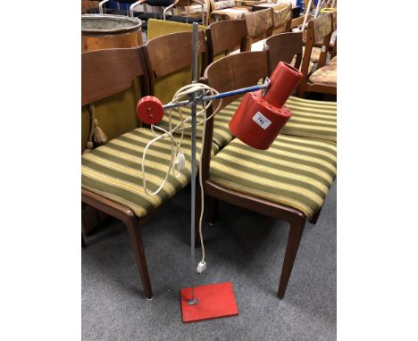 A mid-20th century angle poise floor lamp. (continental wiring)