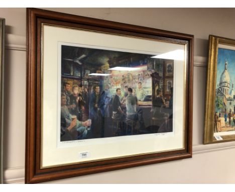A colour print after Graham Twyford : O'Donoghue's Dublin, signed in pencil, 48cm by 35cm.