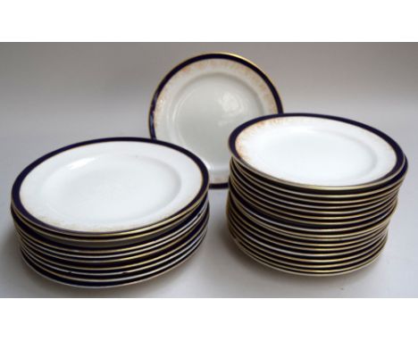 Royal Worcester part dinner service to include 9 dinner plates (10.5"D each) and 18 side plates (9" each) and one other