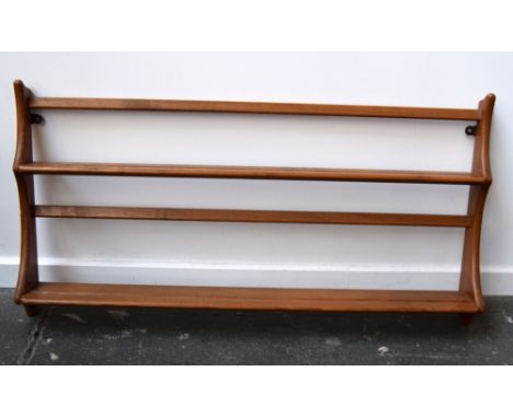 An Ercol wall mounted plate rack bears label to reverse 92cmW