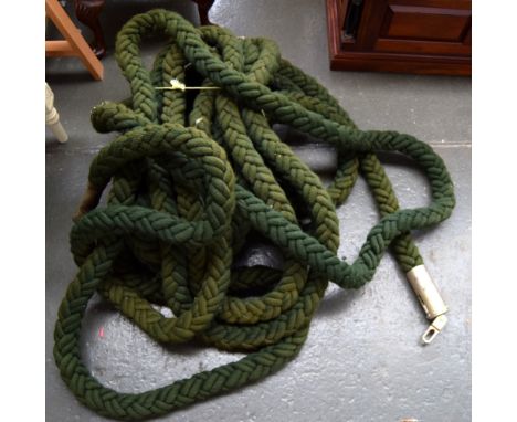 A Helicopter fast rope with brass attachment with the following markings: Aircraft Materials Ltd. (with Mod Arrow mark) Part 