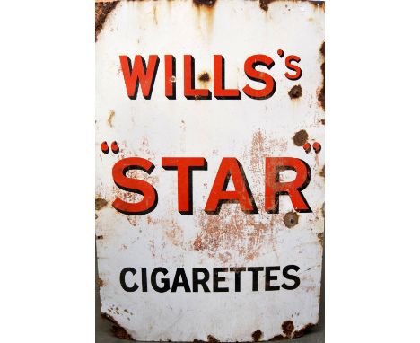 Vintage enamel sign - 'Will's "Star" Cigarettes'