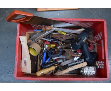 Box of tools to include Marple & Sons wood chisels and similar items