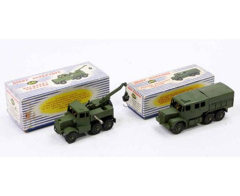 A Dinky Toys boxed Military diecast group to include No. 689 Medium Artillery Tractor, together with No. 661 Recovery Tractor