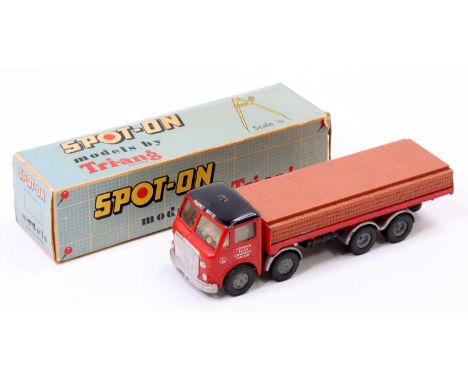 Spot-On 110/2b AEC lorry 'London Brick Co Ltd', red body, black roof, brick load with 'Phorpes Bricks' transfer, the model is