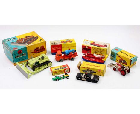 A collection of Dinky and Corgi Toys in play-worn condition with examples including a Dinky Toys No. 258 Ford Fairlane Police