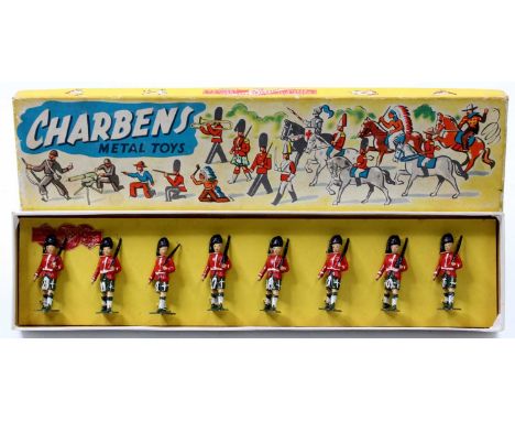 A Charbens No. 517 boxed set of eight various Gordon Highlanders housed in the original pictorial card box