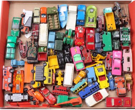 Tray containing a collection of Matchbox, Budgie and Superfast diecast vehicles, to include Foden Cement Mixer, Matchbox Remo