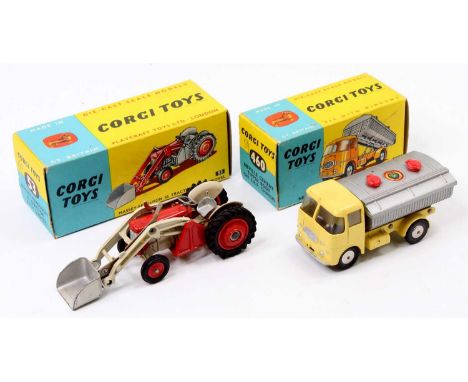 A Corgi Toys boxed diecast group to include a No. 53 Massey Ferguson 65 with tractor shovel together with a Corgi Toys No. 46