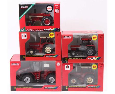 Britains 1/32nd scale boxed CASE International Group, 5 examples to include 42610 CASE IH Steiger 535, No.43294 CASE Internat