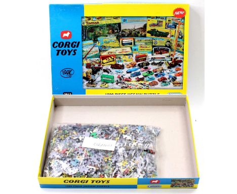 A Corgi Toys No. 2012 1000 piece jigsaw puzzle by Gibsons, housed in the original box, with sealed internal packaging