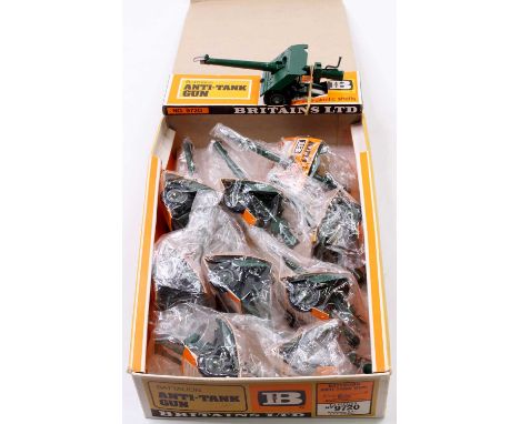 Britains Military Series No.9720 in-complete trade box of 10/12 military battalion anti-tank guns housed in the original all 