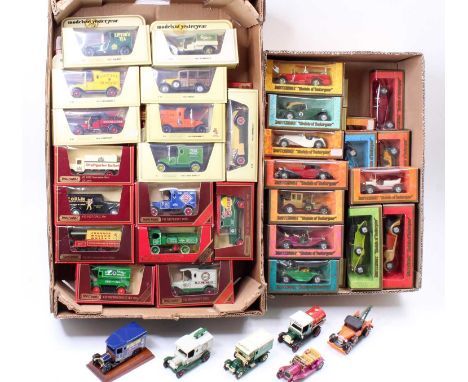 Matchbox Models of Yesteryear wood grain &amp; straw box issues, with examples including Y1 Ford Model T, Y11 Lagonda Coupe, 