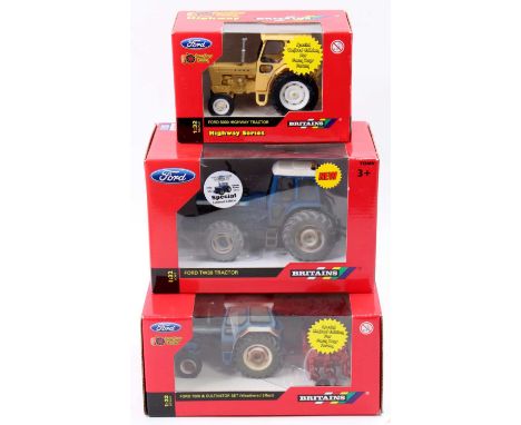 Collection of 3 Britains 1/32nd scale Limited Edition release model tractors, to include No.42570 Ford 5000 Highway Tractor, 