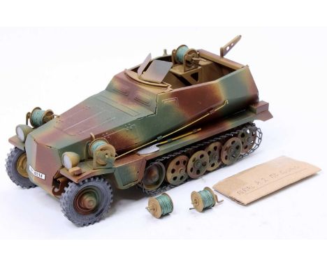 Gert Duscha (Germany) Modern Tinplate Reproduction Hausser/Lineol issue SdKfz 250/3 Signals Halftrack, camouflaged body, work