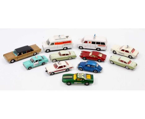 A collection of Corgi and Dinky Toys in very good condition, with specific examples to include a Corgi Toys No. 276 Oldsmobil