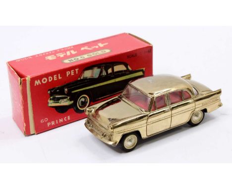 Asahi Toys ATC (Model Pet) 1/42nd scale No. 6 Prince comprising a gold plated finish, with a red interior, and a grey base, s