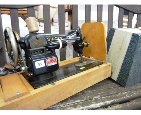 Cased Singer manual sewing machine