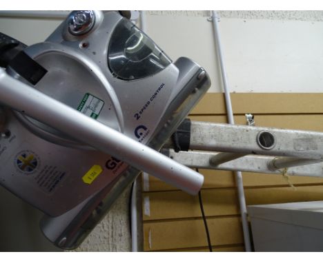Single aluminium ladder and a G-Tech cordless electric sweeper E/T