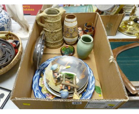 Box of mixed porcelain including Goebel figurines etc