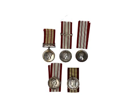 Five Royal Navy General service medals (four a.f.); a George VI medal with bar for Palestine 1936-1939 awarded to J.52312 G.T