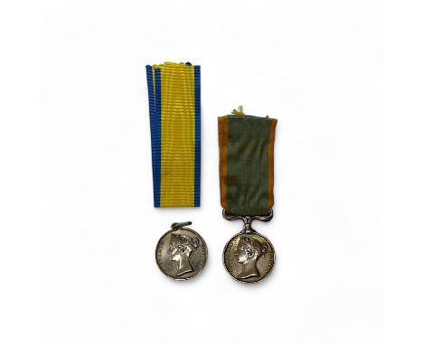 Two Baltic Medals 1856, both unnamed as issued, one with later suspension ring. Poor condition