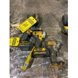 (3) Dewalt Cordless Power Tools & Charger; Impact Wrench, Impact Driver, & Drill, 20V