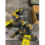 (3) Dewalt Cordless Power Tools & Charger; Impact Wrench, Impact Driver, & Drill, 20V