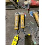 (2) Dewalt 4 1/2" Electric Angle Grinders, 1,000 rpm