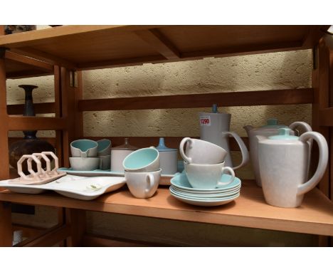 A mixed group of Poole pottery.