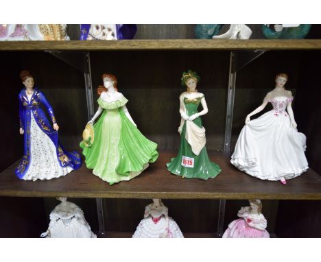 Four Royal Worcester Limited Edition figures, comprising: 'A Winter Princess'; 'Mary Jane' No.28/250; 'Margaret'; and 'Grand 